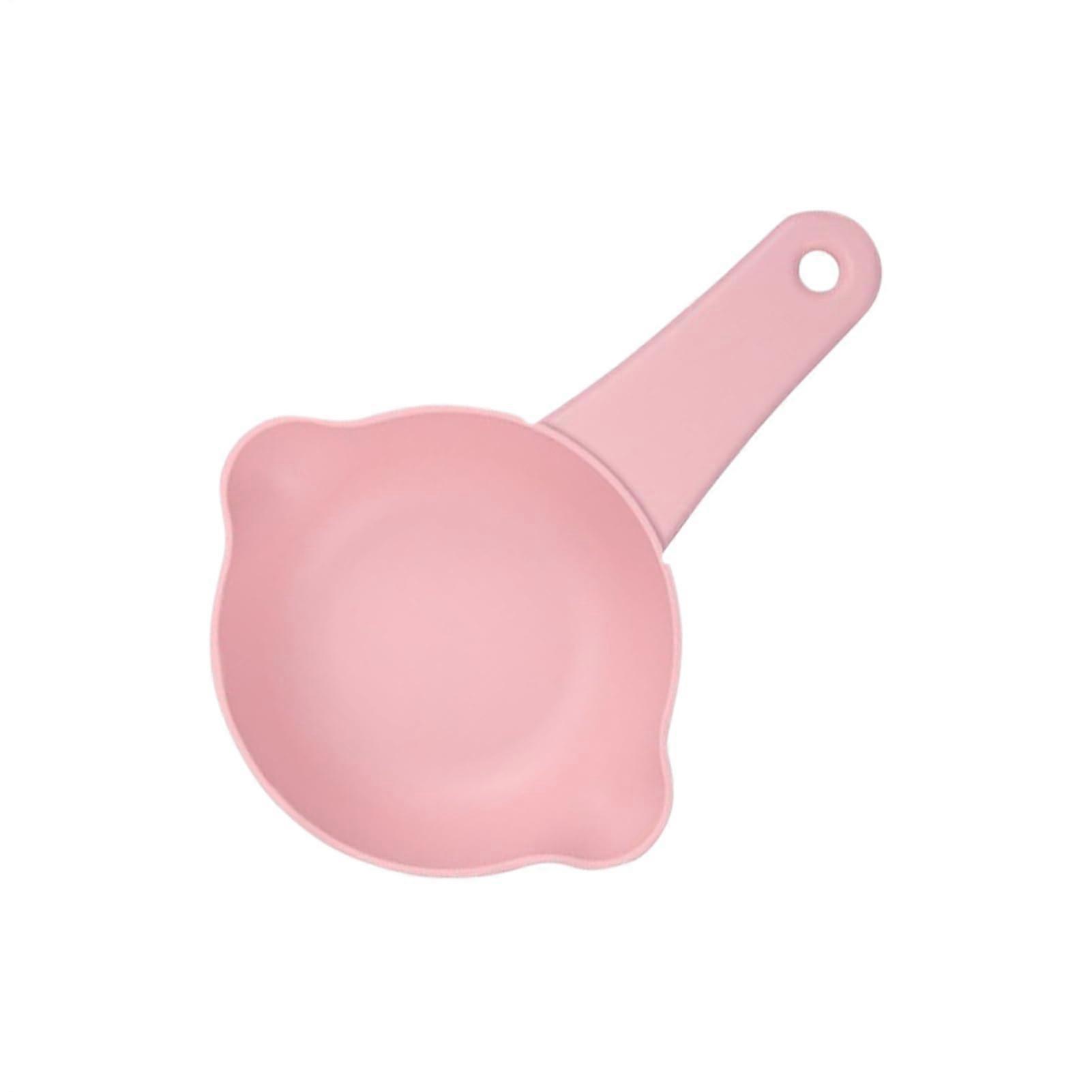 Pet Food Scoop with Measuring Cup for Precise Portion Control and Mess Feeding, Pink