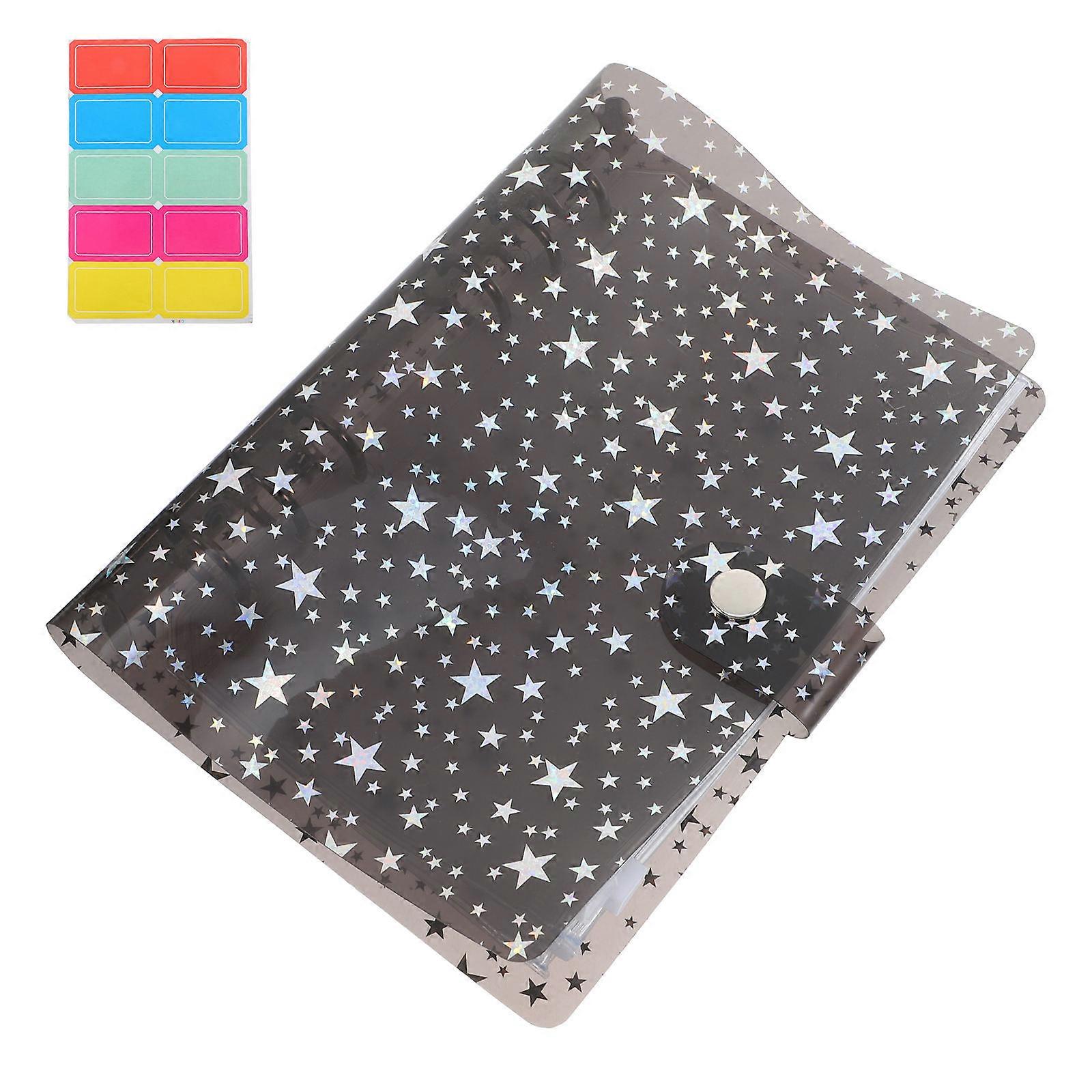 Loose Leaf Notebook Binder for Important Document Organization 1Set Black PVC