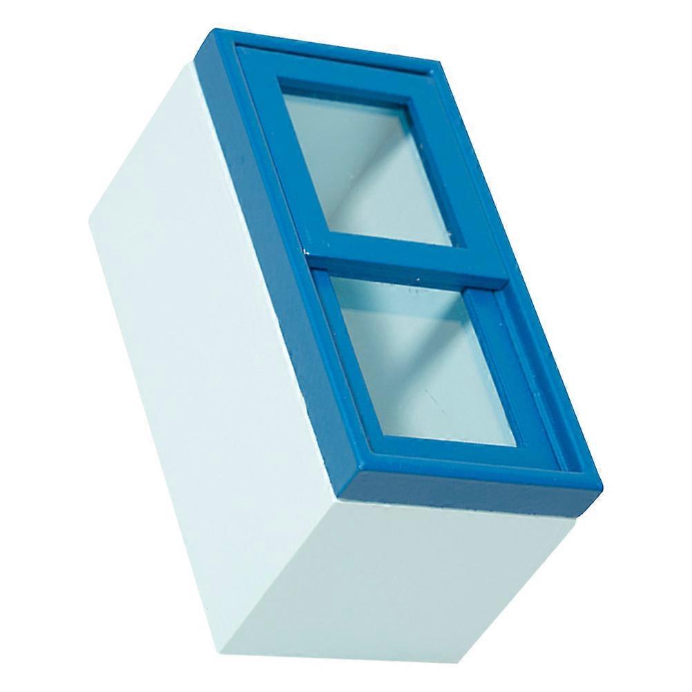 Mini Horizontal Freezer for Decoration 2Pcs Blue Mini House Refrigerator Model