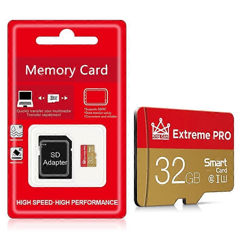 HW Extreme PRO 32GB TF Card Class 10 High Speed Memory Card for Phone Camera - Red+Gold