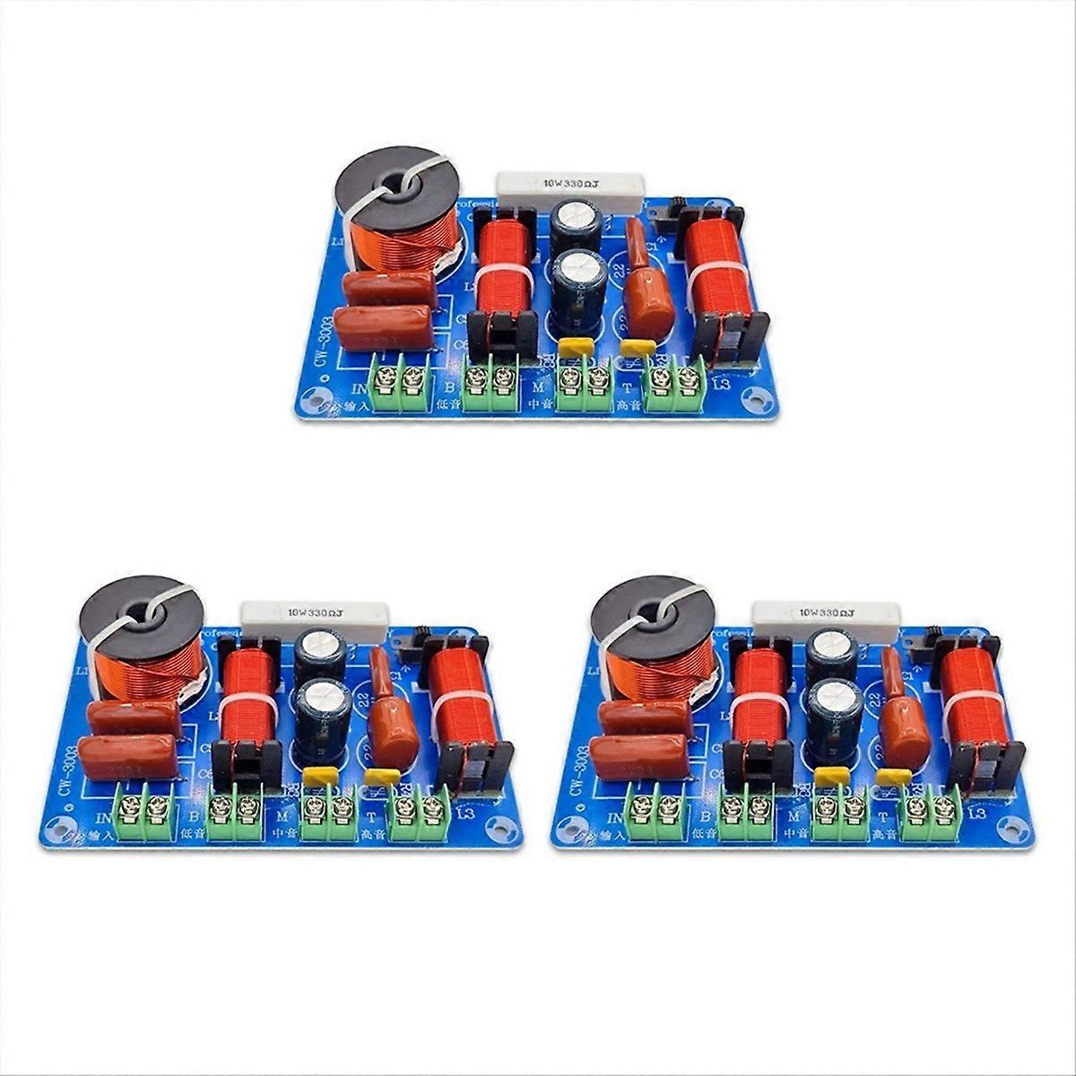 3-Pack High,Medium and Low Speaker Retrofit Crossover 3-Way Audio