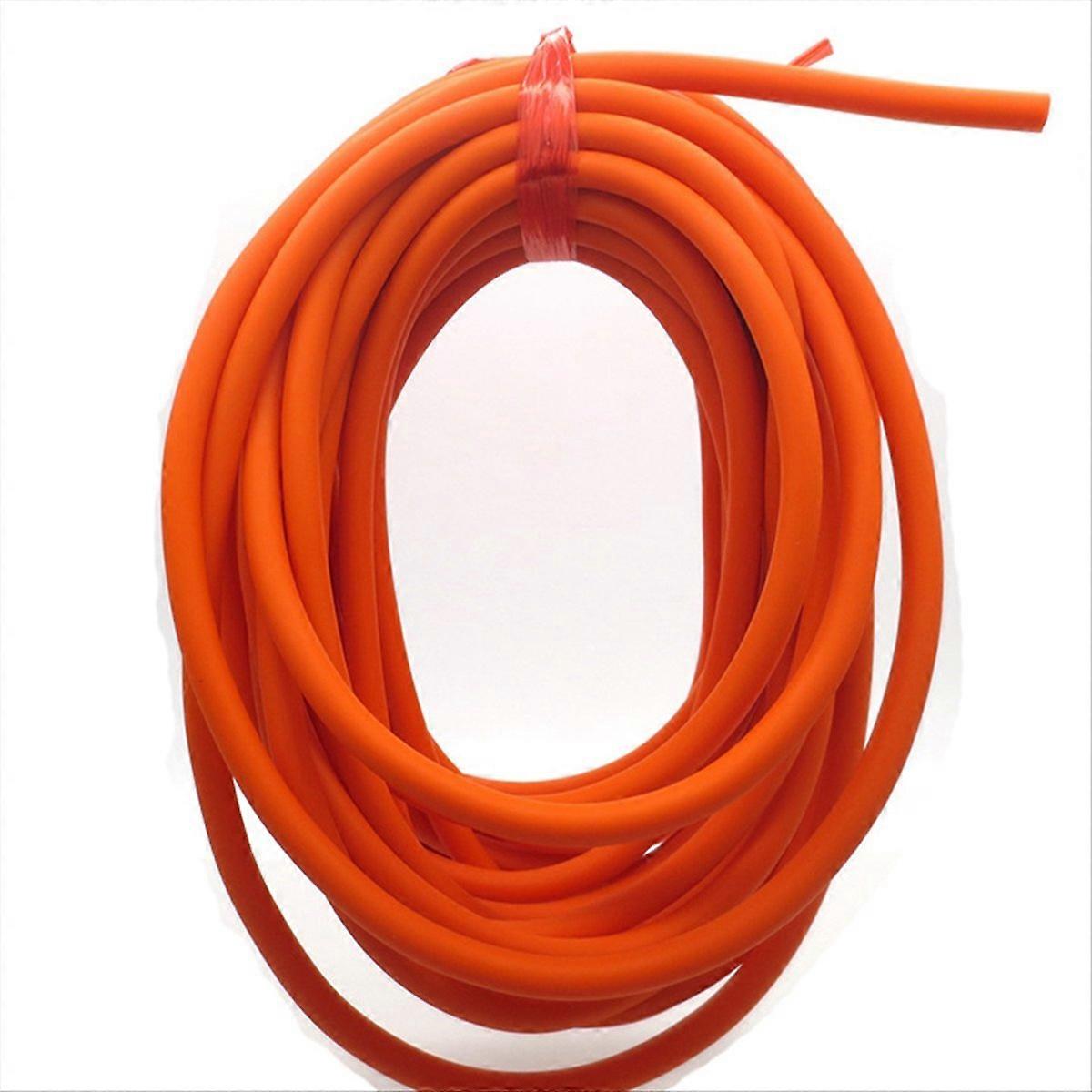 Solid 10Meter High Elasticity Latex Rubber Band Elastic Rope Orange