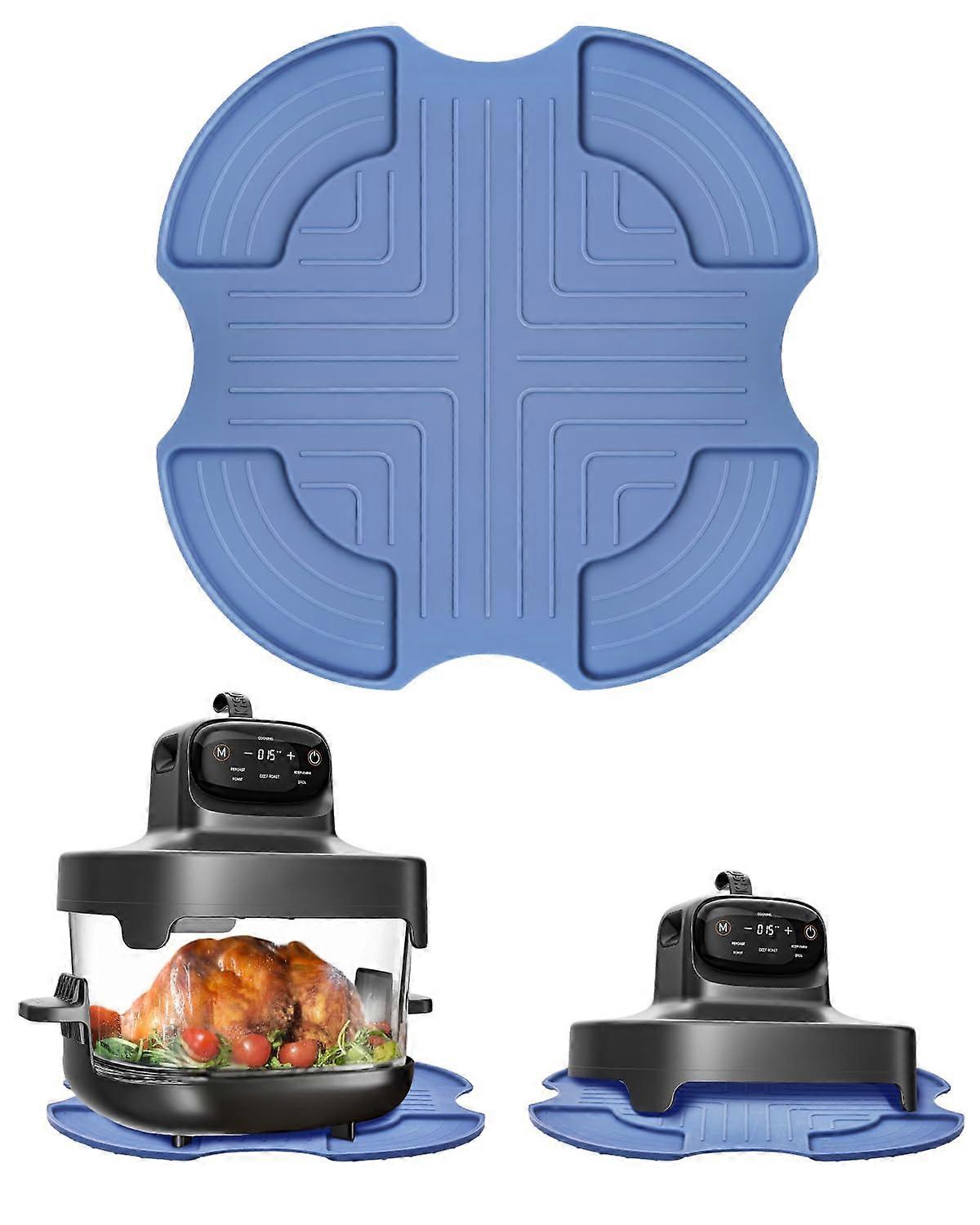 Heat Resistant Silicone Mat for Kismile Air Fryer, Non Slip Trivet with Spill Grooves, Countertop Protector