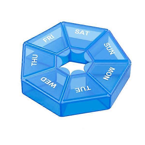 Dosett Medicinal box Weekly box Dosing box Blue