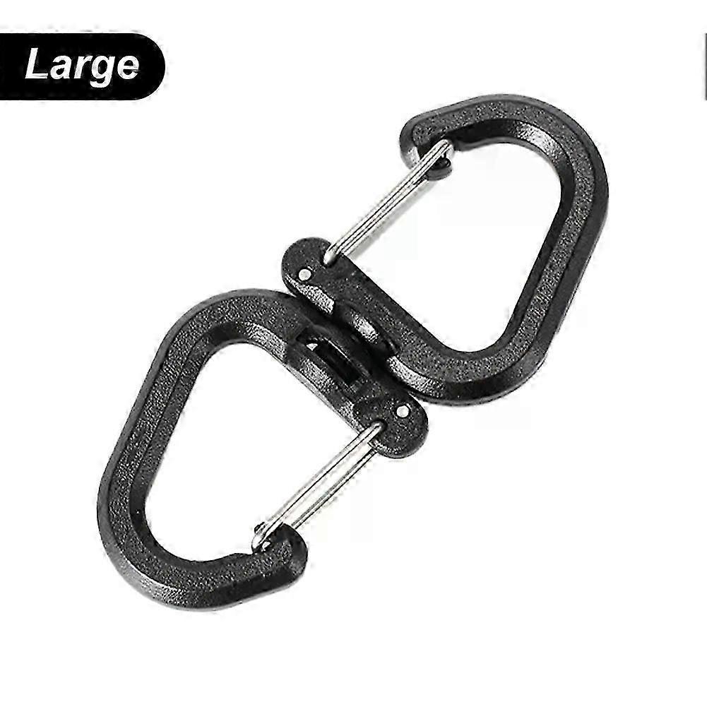 Outdoor Multi-Function 360 Rotatable Hook Type S Hiking Backpack Buckle for Flashlight Camping Gadgets 1Pcs
