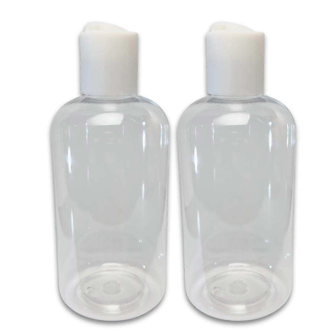 8 oz Travel Plastic Bottles, Refillable BPA Leak Proof Squeeze with Disc Cap, 2 Pack
