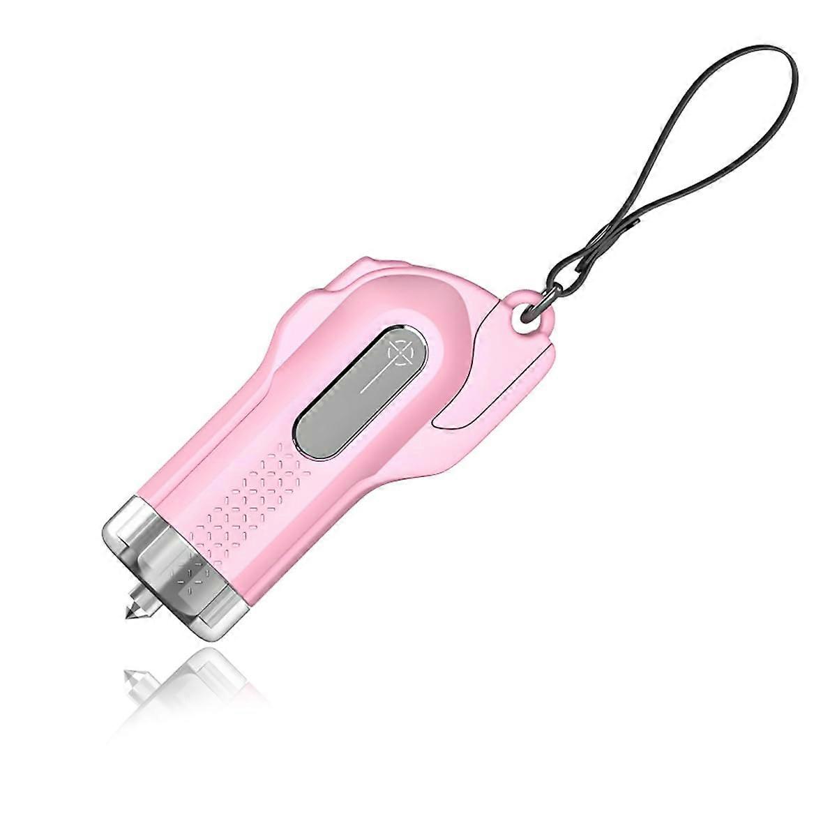 Car Window Breaker with Seatbelt Cutter, Tungsten Steel Emergency Escape Tool for Car and Underwater Use, Pink