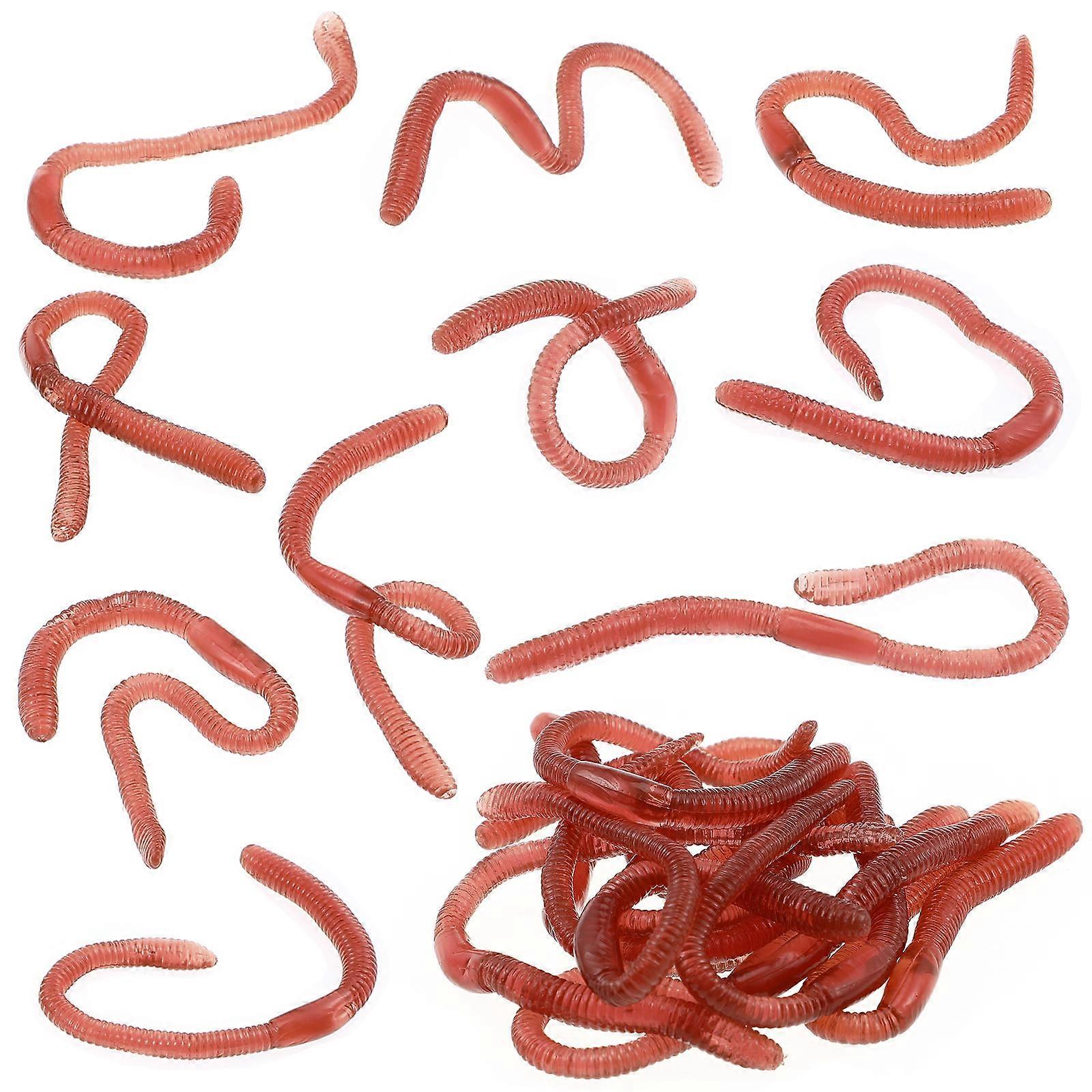 10 Pcs Simulation Earthworms Tricky Toys Artificial Earthworms Simulation Toys Models