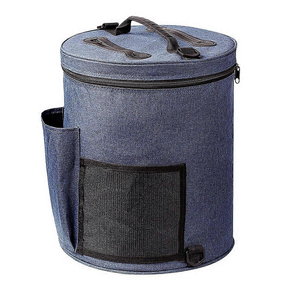 Portable Crochet Storage Case Wool Organizer Tool Storage Bag Home Storage Square Polyester Dust-Proof 1Pcs