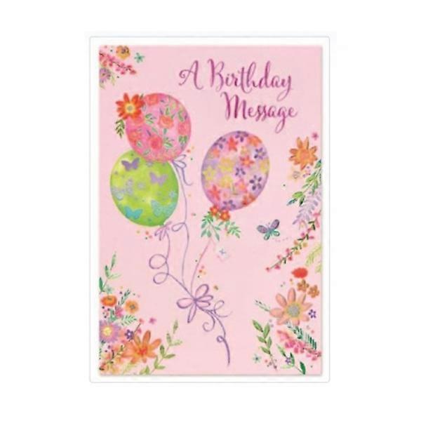 Simon Elvin A Birthday Message Greetings Card (Pack of 6)