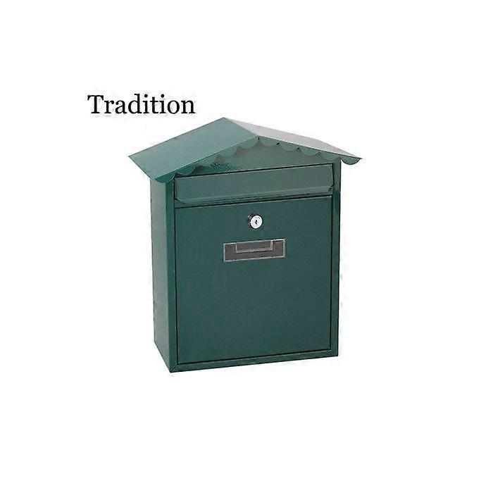 Hagyományos zöld acél postaláda