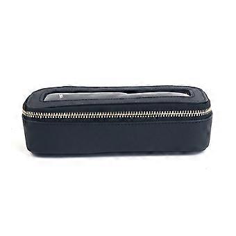 Ccomtomized name PU leather women's transparent makeup brcomh box, PVC makeup bag women's toiletries accessories
