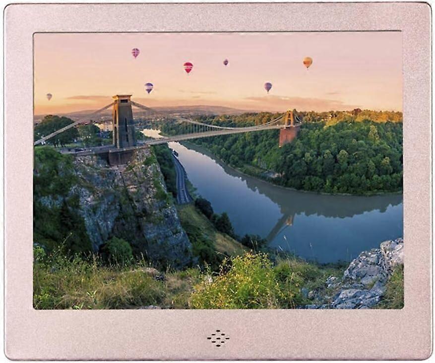 Photo Frame Video Machine HD Digital Player Rose Gold Multi-Functional Electronic Album with Advertising Features