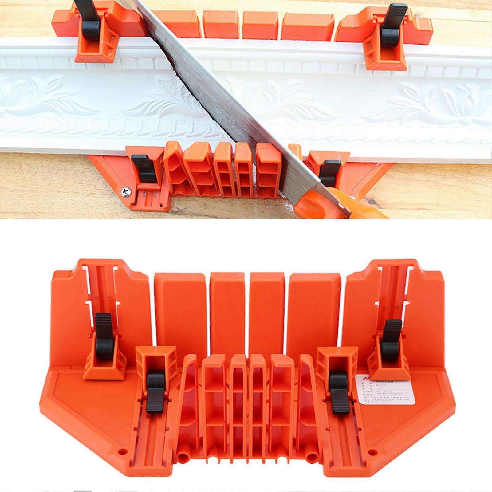 Mitre Saw Box with Clamp for Precision Angle Cutting, 14 Inch Miter Saw Guide for Woodworking