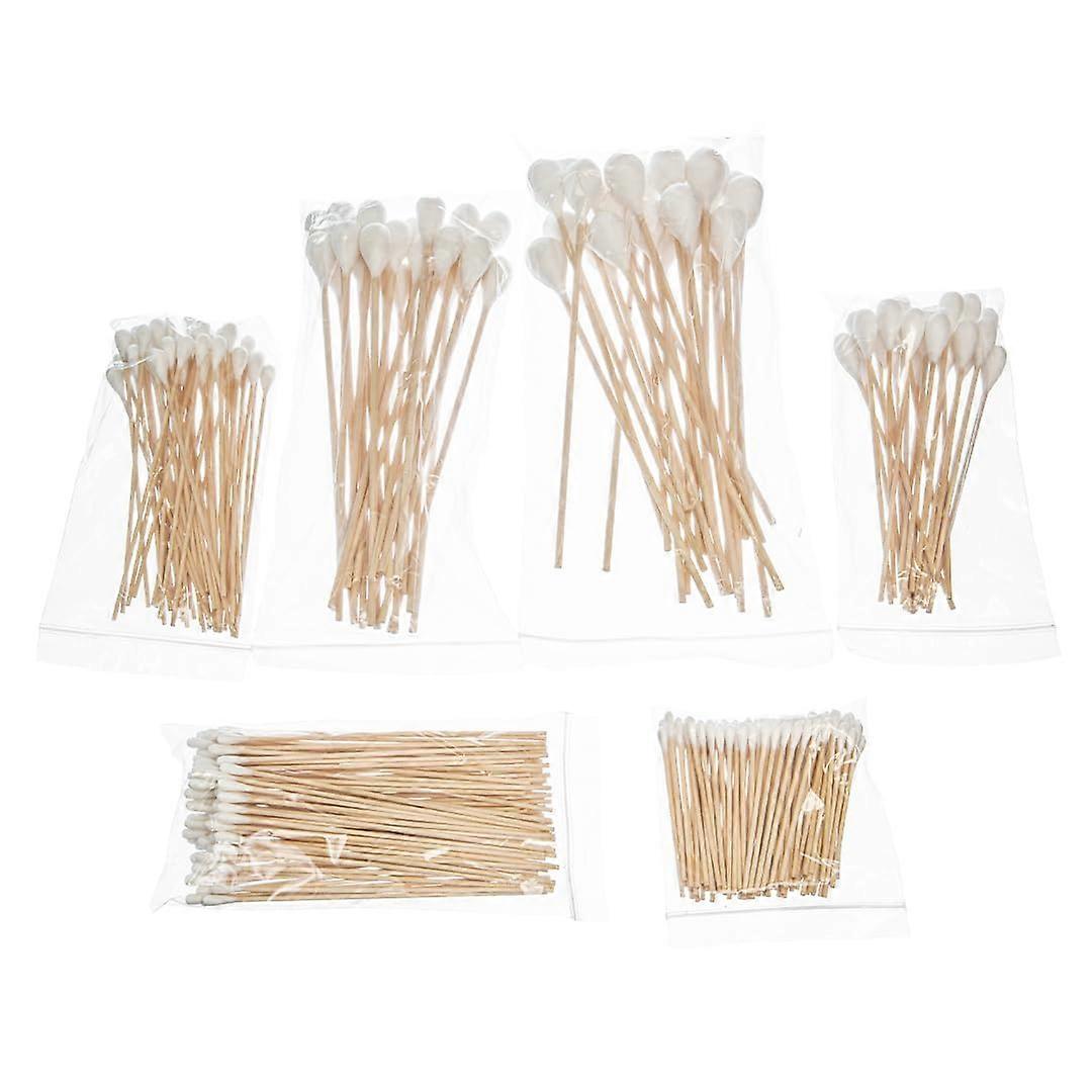 Assorted Cotton Swabs 325 Count with Wooden Handles Multi Tip Sizes for Precision Cleaning