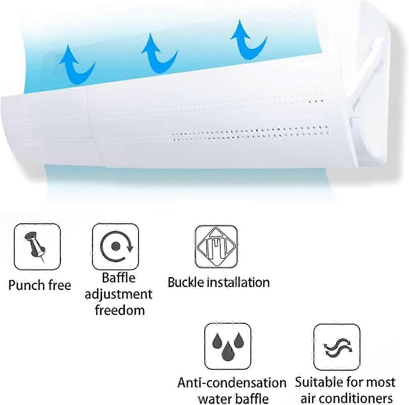 Air Conditioner Wind Deflector Retractable Anti Direct Blowing Adjustable Shield Baffle For Window AC Units 2019