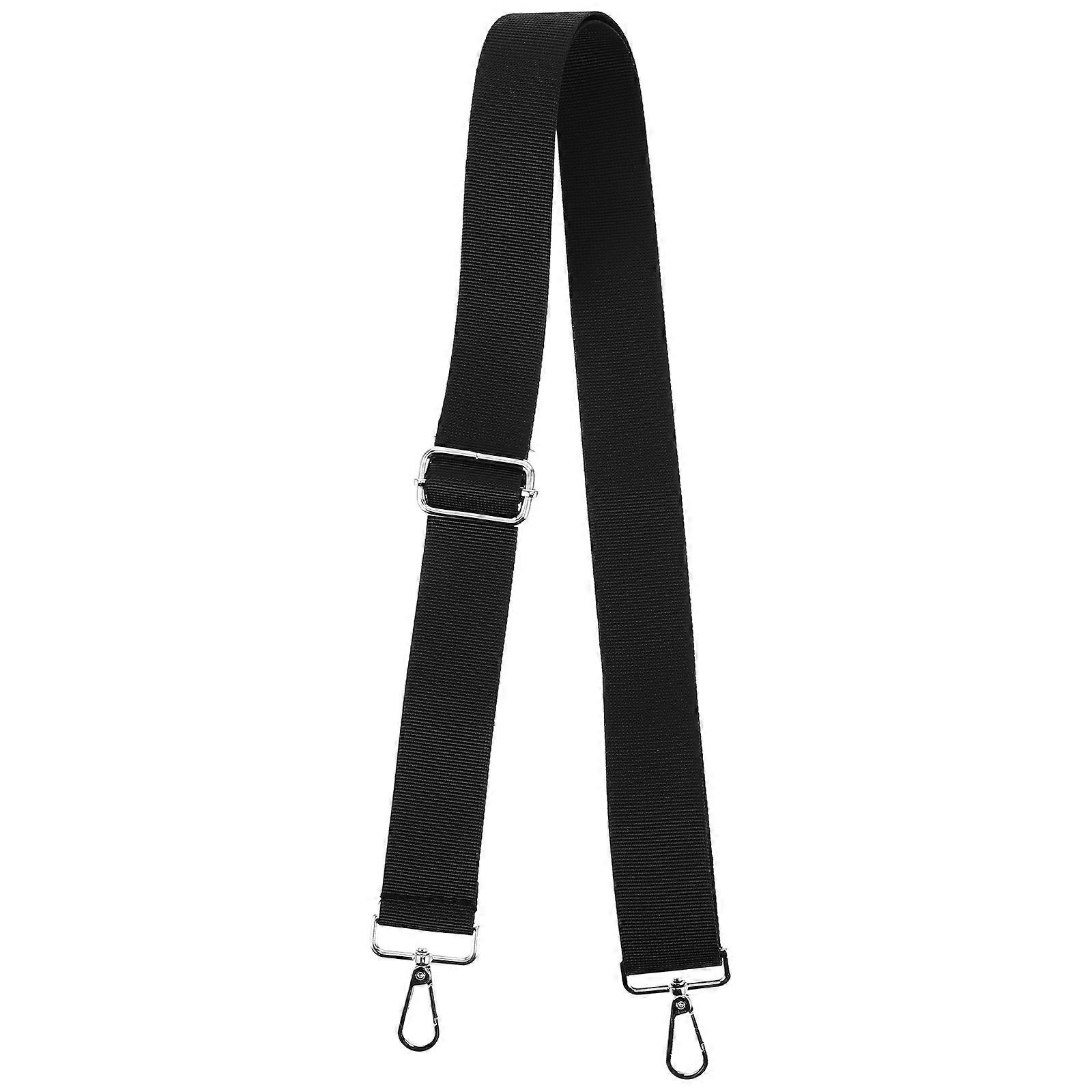 Adjustable Crossbody Strap for Camera Bags Black Nylon Metal