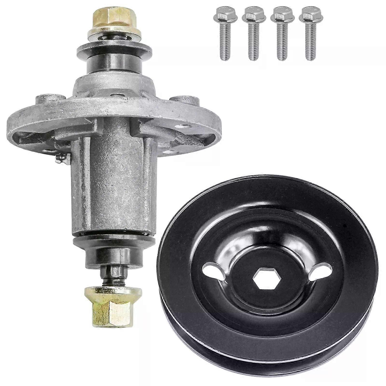 48" Deck Spindle with Pulley For John Deere E140 E150 E160 E170 D150 D155 D160 NO.1216