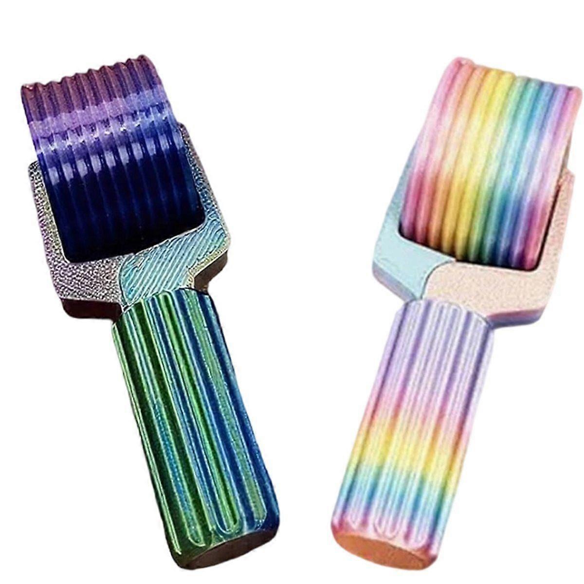 Roller - Efficient Smoothing Tool for Crafting, Roller with 10 Ridges in Rainbow Color