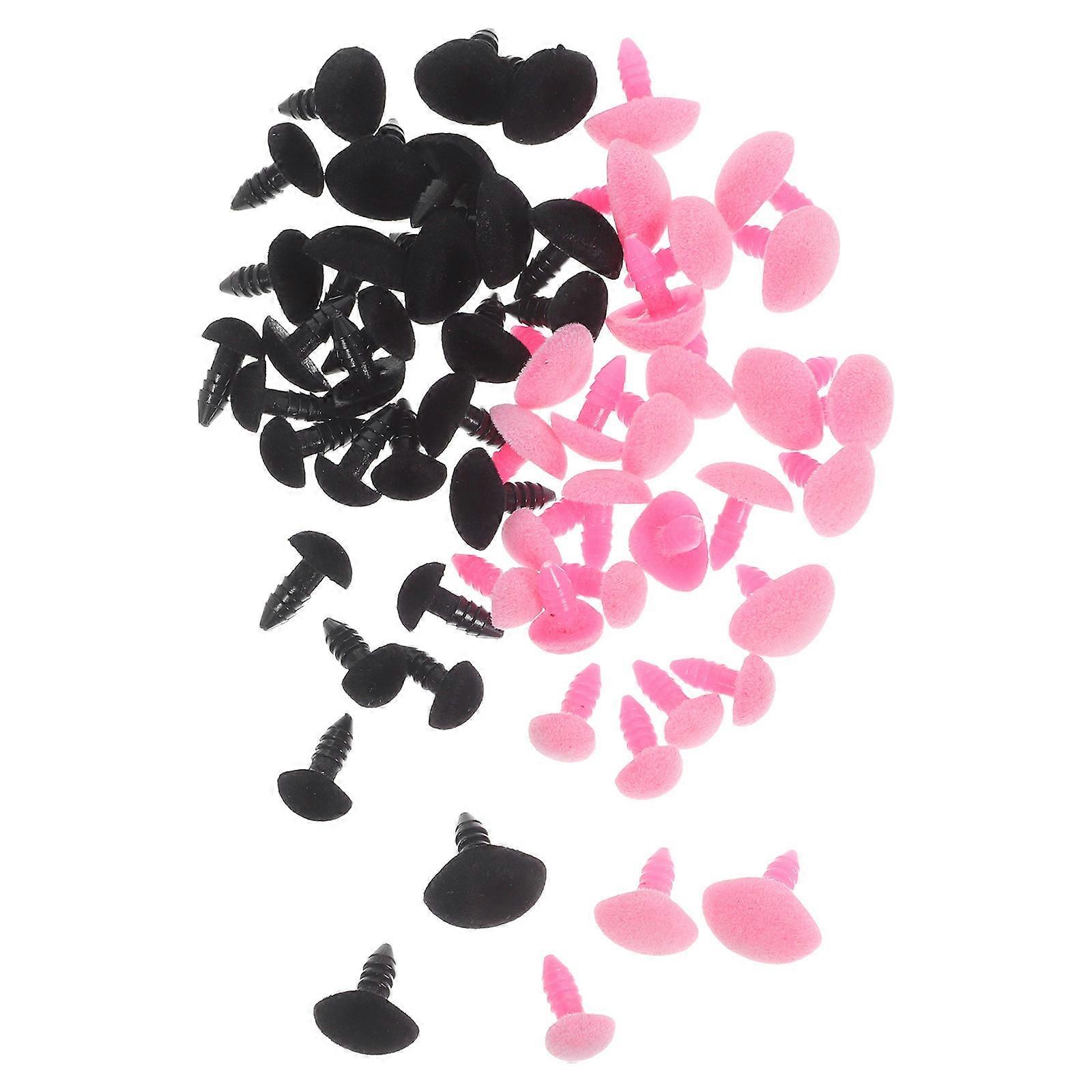 Plastic Flocking Safety Noses for Puppet Making 60Pcs Nose