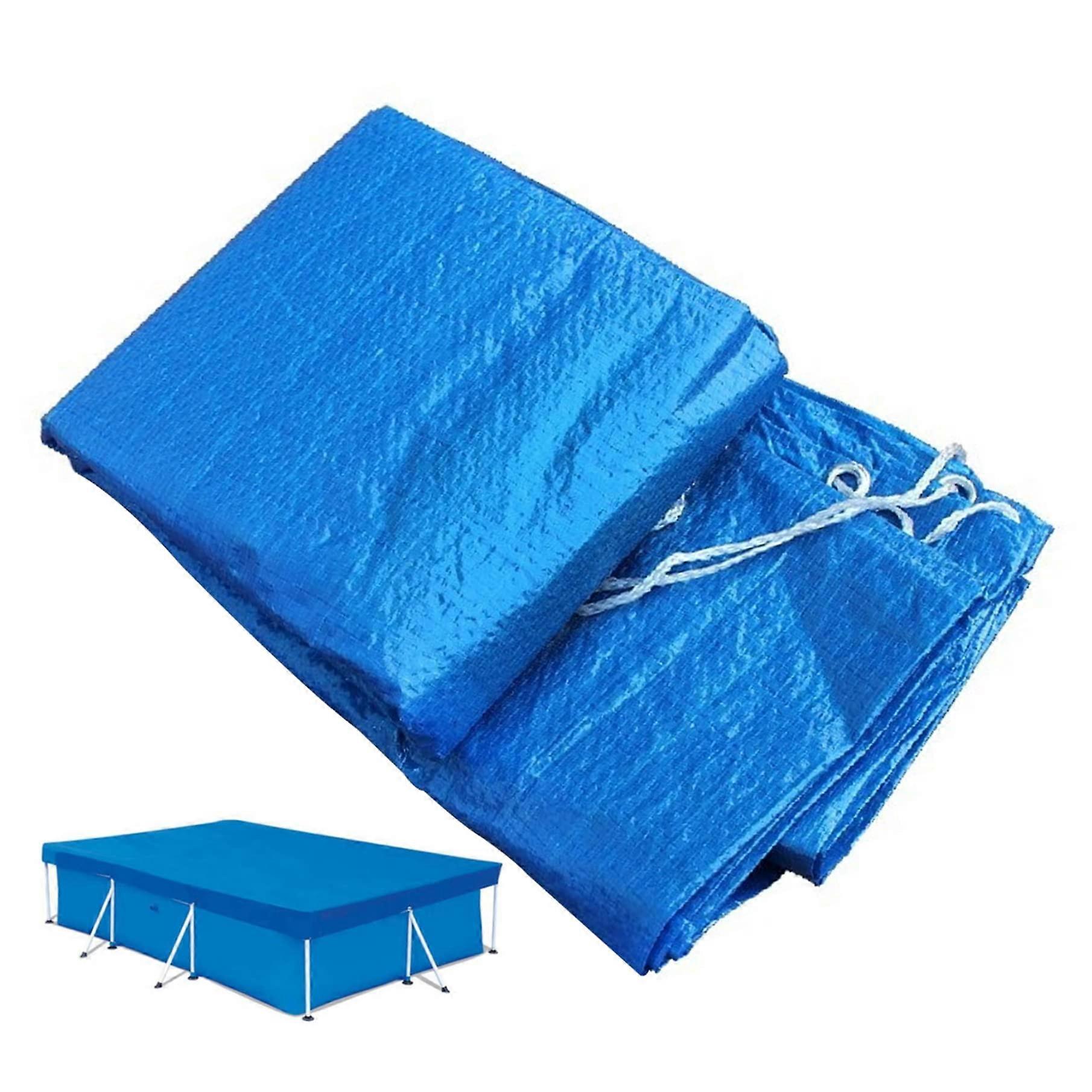Swimming Pool Cover Waterproof UV Protection Rectangular 400x211cm PE Fabric Debris Shield
