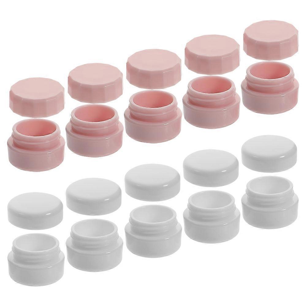 Small Refillable Cosmetic Jars Plastic Containers for Storage 10Pcs