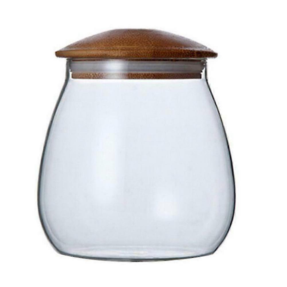 2025 Clear Grains Mushroom Shape Container Leak Proof Hand Blowing Containers