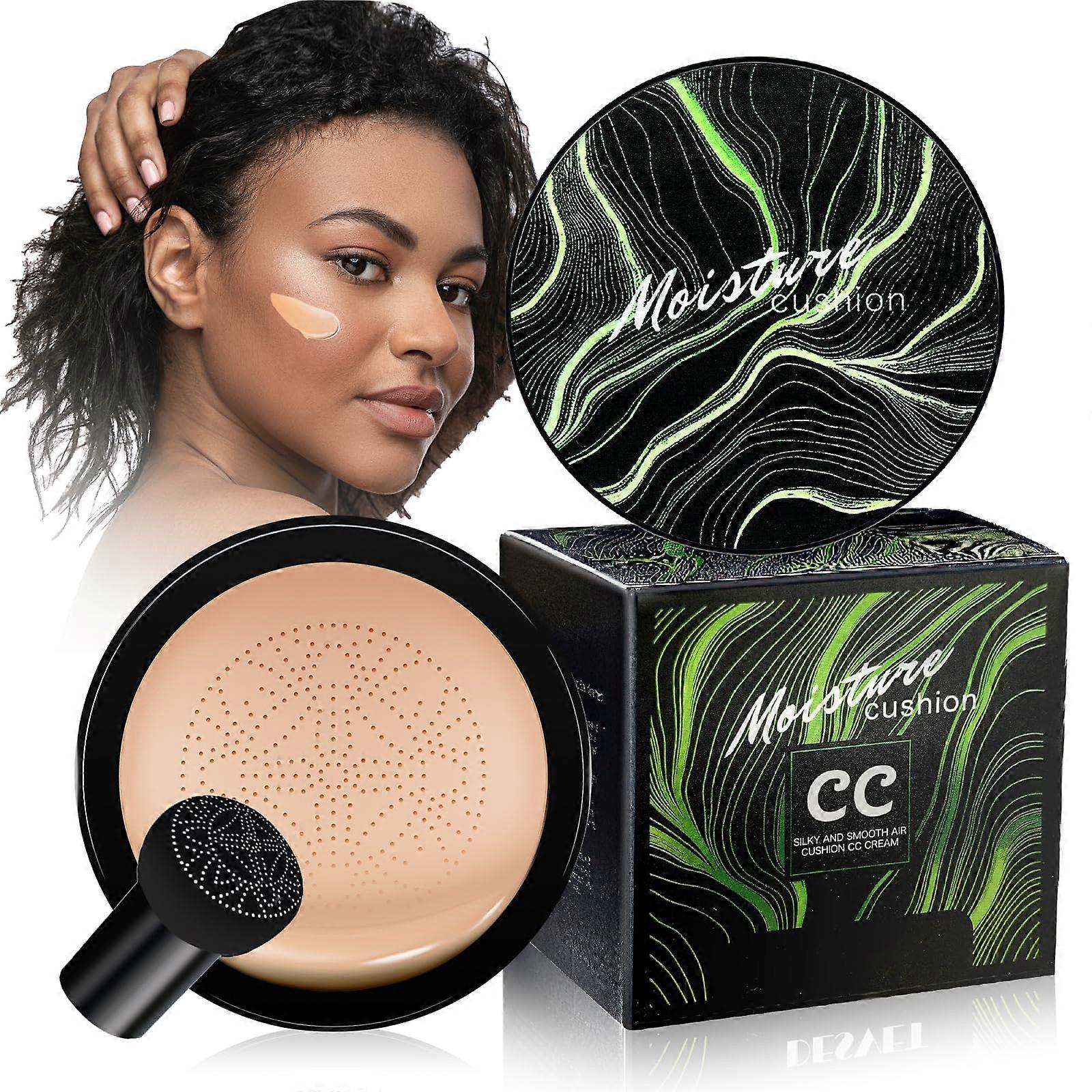 CC Cream Foundation Full Coverage Waterproof Concealer for Medium Deep Skin Tone with Sponge Applicator