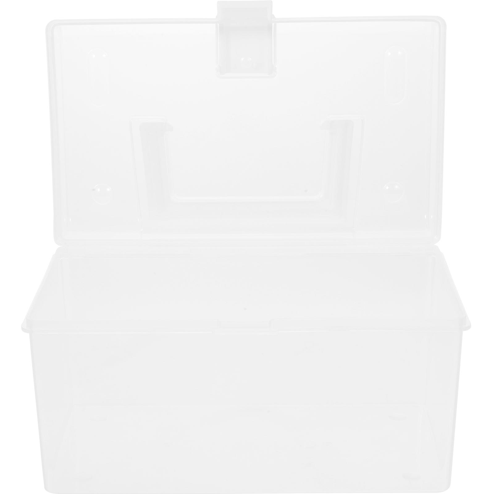 Portable Medicine Box with Buckle Design for Secure Closure Made of Durable PP Material White Small Size