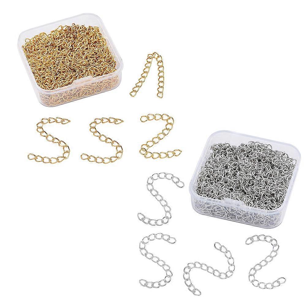 DIY Jewelry Making Iron Cable Link Chains Spool 2 Boxes Assorted Color