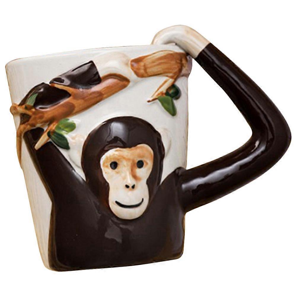 Monkey Mug Ceramic Coffee Mug for Drinking 4Pcs Cute Cartoon Style Water Cups