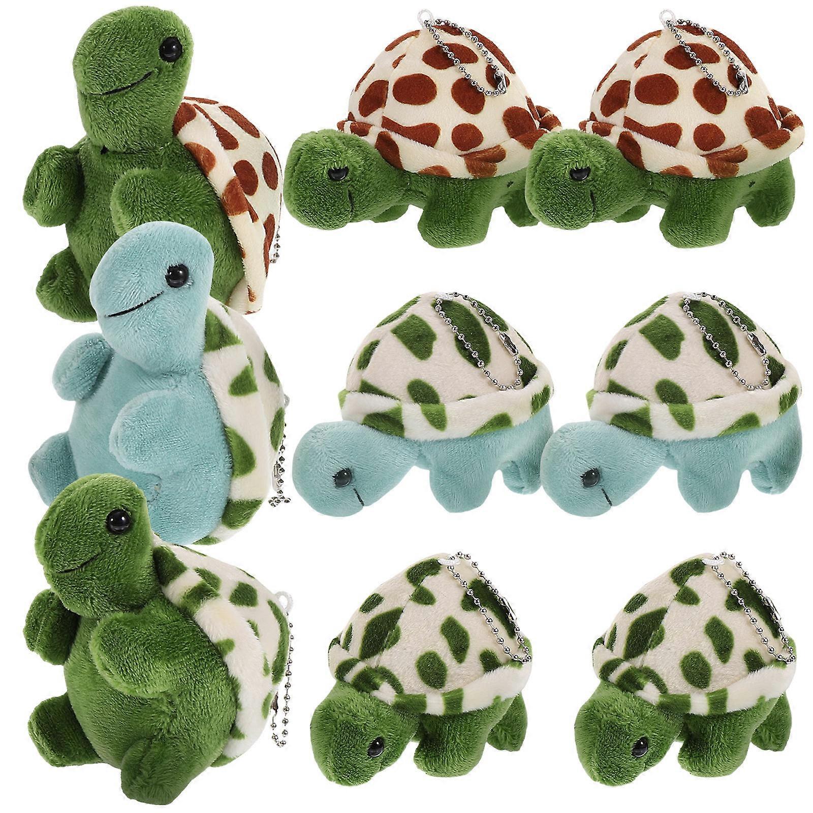 Plush Turtle Keychain Stuffed Toy Keychain for Decor 9Pcs Collection