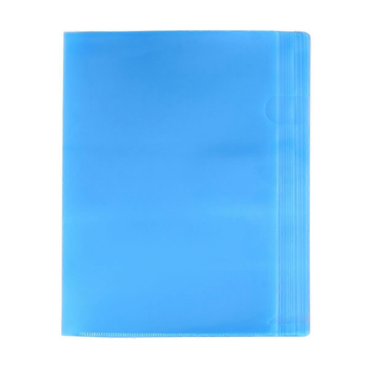 Transparent Folder A4 L File Folder for Organizing Files 30Pcs Blue PP Document