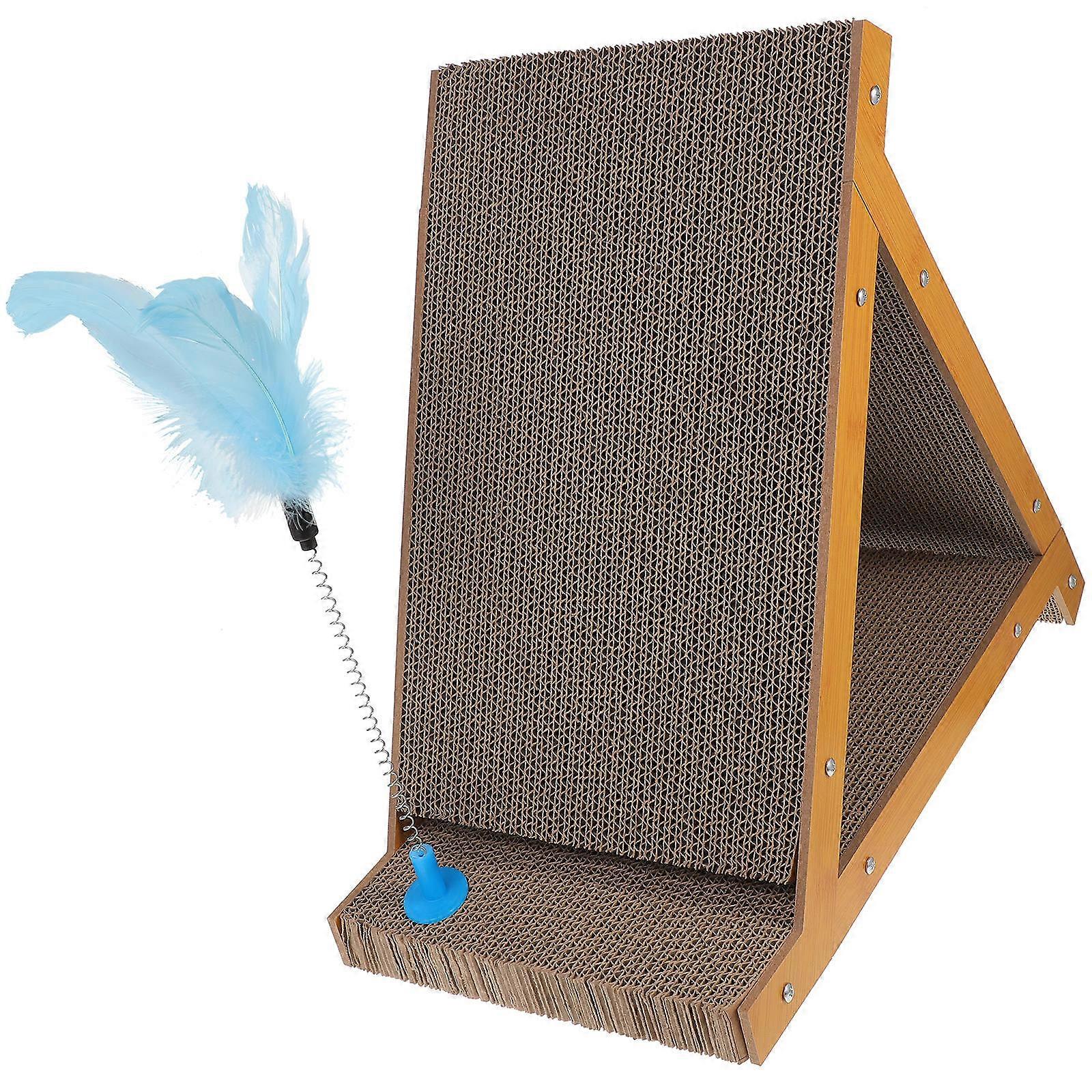 Triangle Shape Cat Scratching Board Exercise Tool For Cats In Pet Shops 1Set