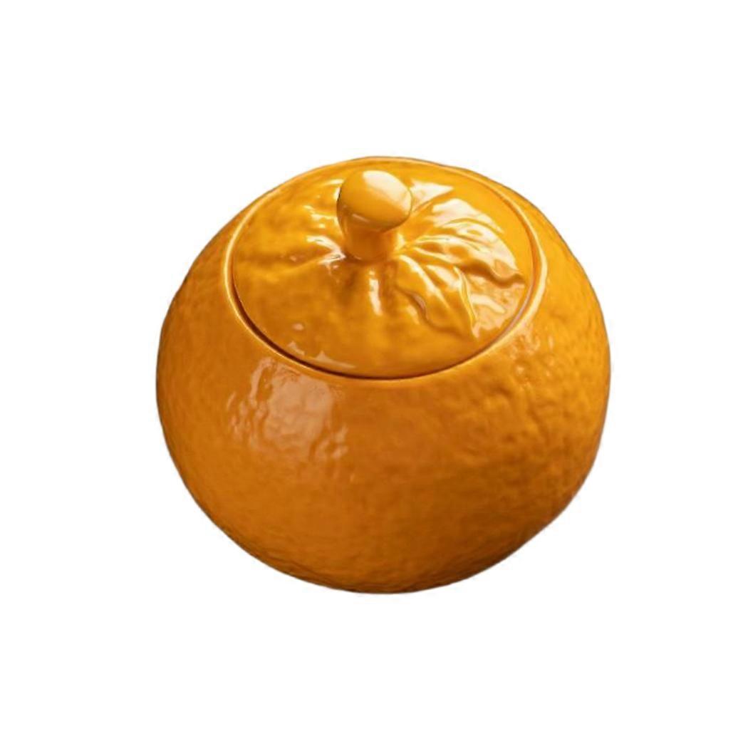 Orange-shaped Tea Caddy Storage Jar Storage Canister Portable Tea Caddy for Travel