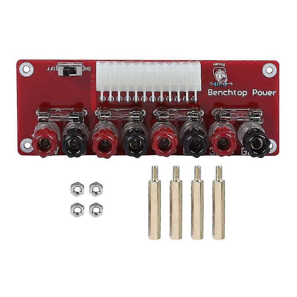 24in ATX Power Board Indicator Bench Top Breakout Board Module Kit For Computer PC Red