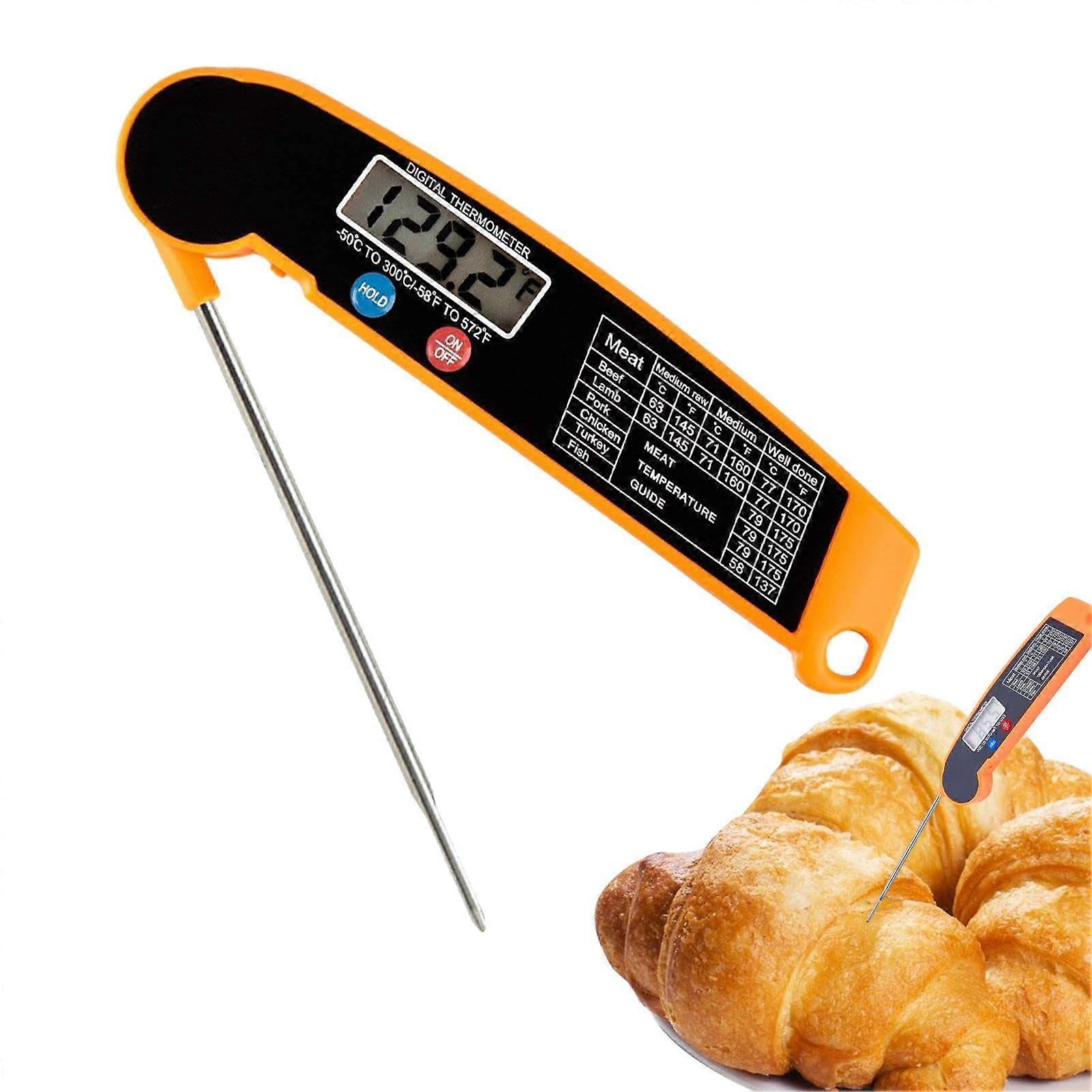 Digital Meat Thermometer Instant Accurate Reading with Backlit LCD for Cooking Grilling Baking