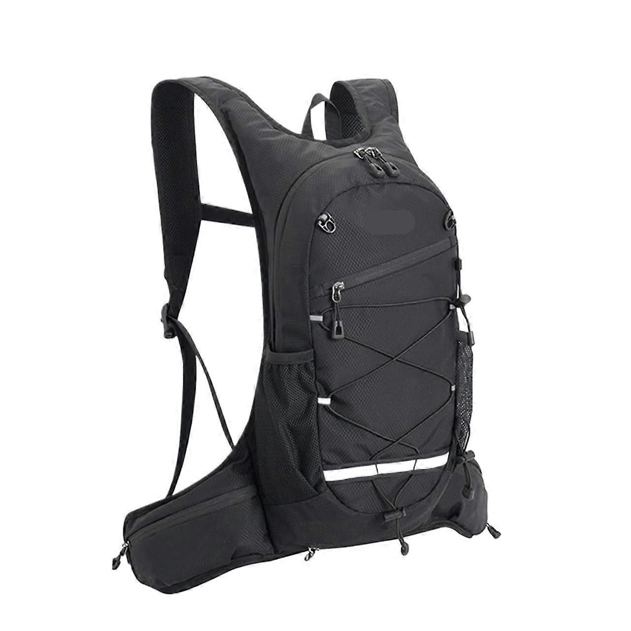Hydration Backpack with Lightweight Breathable Fabric and Ample Storage for Cycling Running Hiking Black