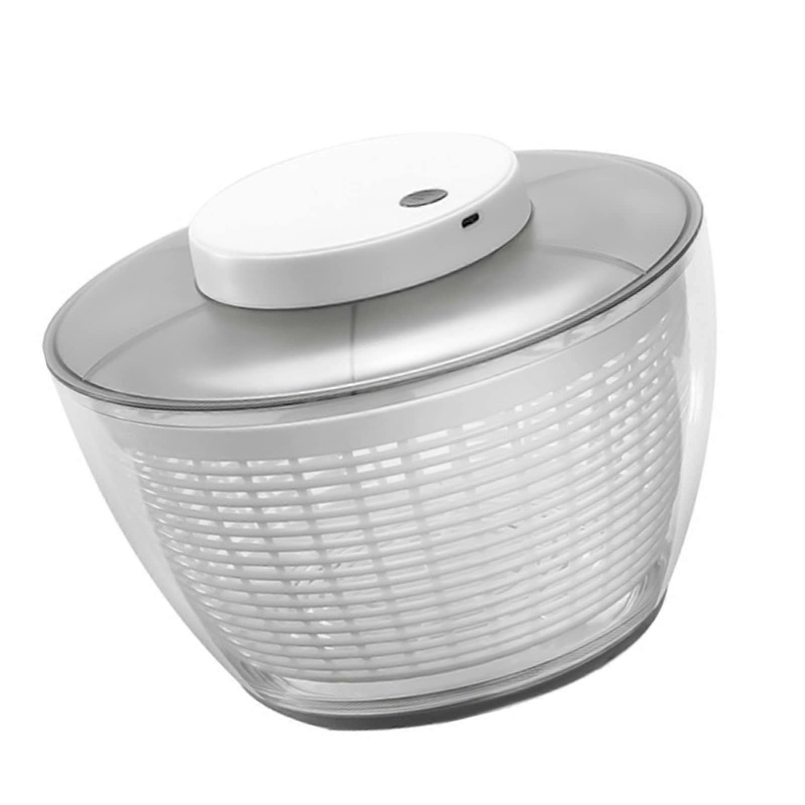 Electric Salad Spinner 6000ML Rechargeable Vegetable Fruit Washer Large Capacity Quick Dry for Kitchen