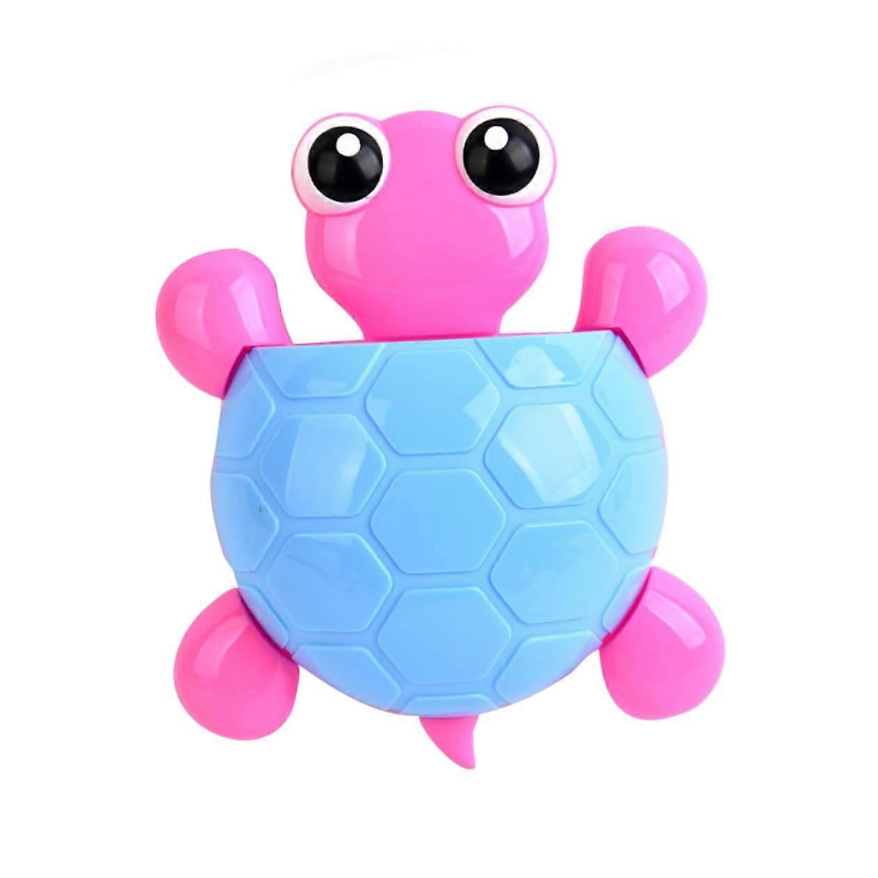 2pcs Blue Turtle Wall Mounted Suction Cup Toothbrush Holder and Toothpaste Organizer for Bathroom