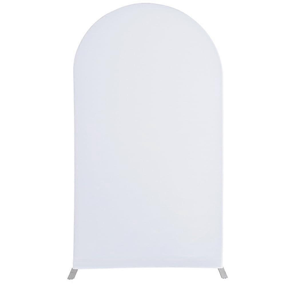 White Spandex Wedding Arch Backdrop Cover 5ft Wrinkle Resistant DoubleSided for Elegant Events