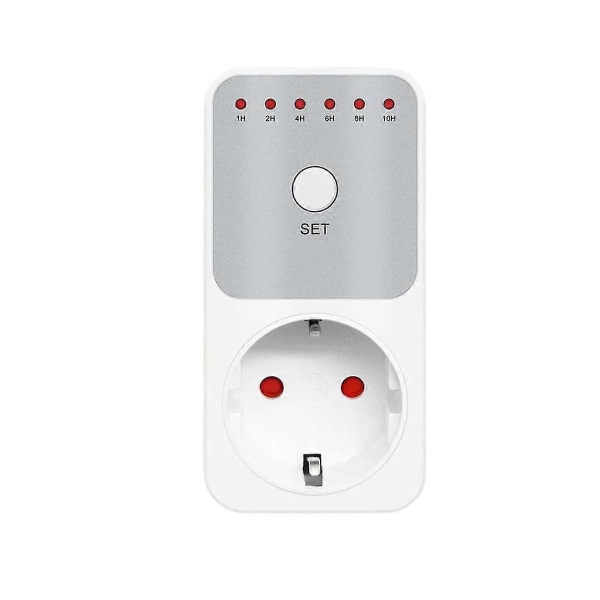 Electronic Timer Plug 16A with LED Countdown Display, Adjustable 110h Switch for Kitchen Appliances