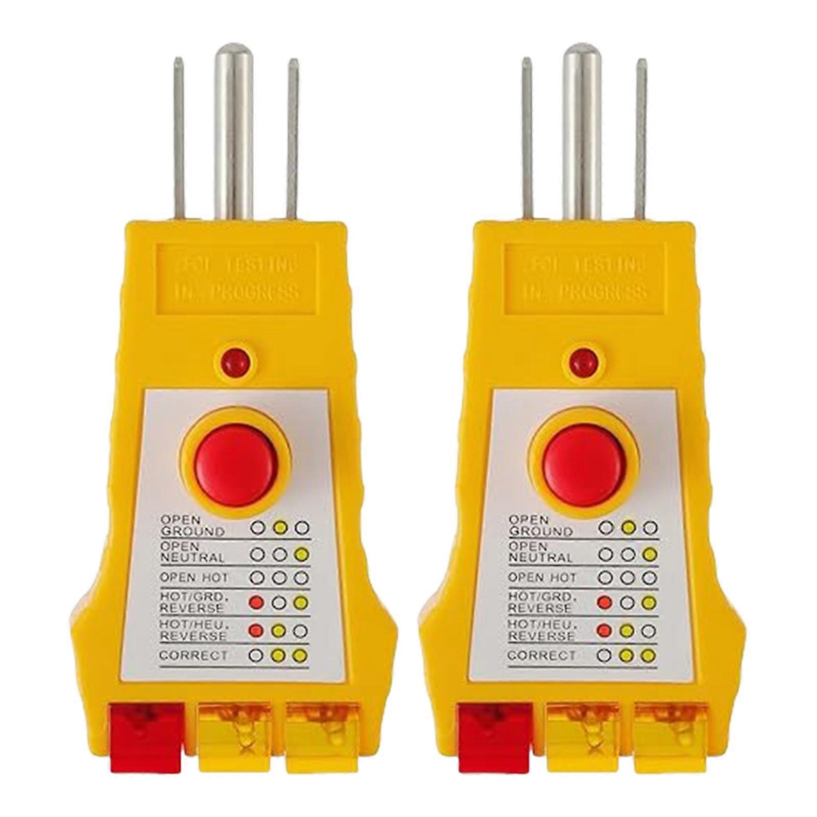 Practical Plugs Tester Accessory for Quick Grounding Assessment and GFCI Function Testing In Various Environment Multicolor