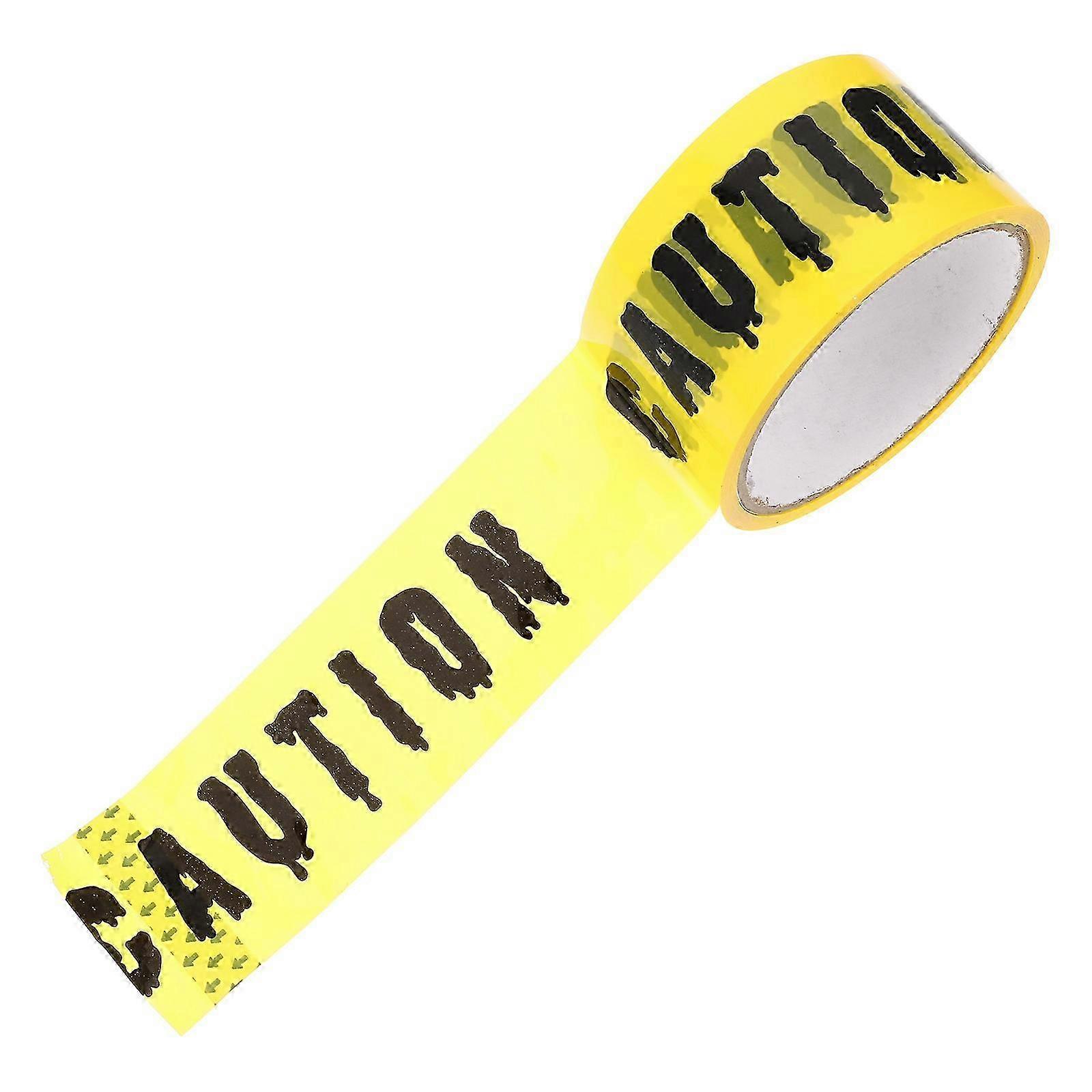 Halloween Decoration Caution Tape for Warning Use 1 Roll Yellow