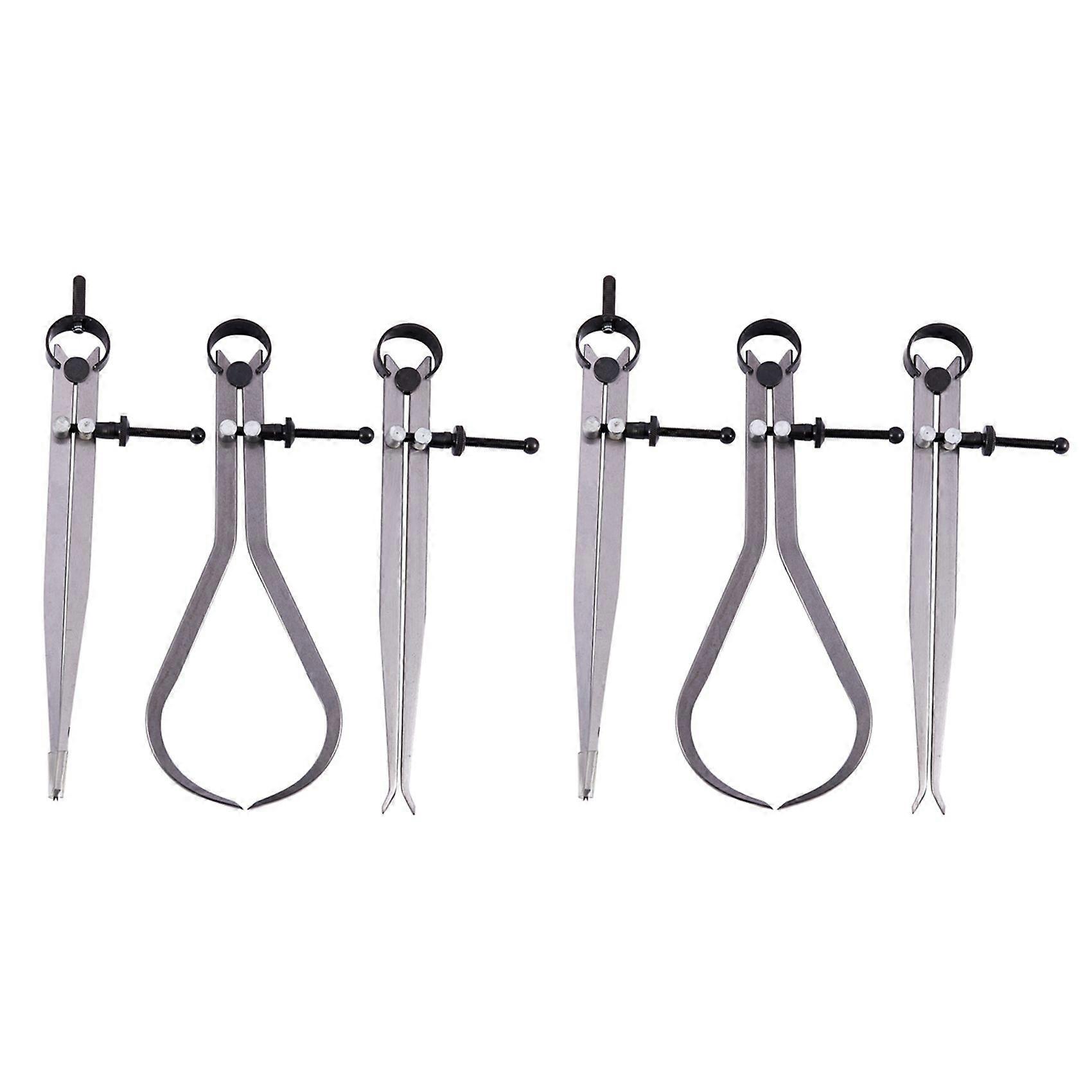 Spring Inside Outside Divider Caliper Set 8-Inch Machinist Tools 6-Pack