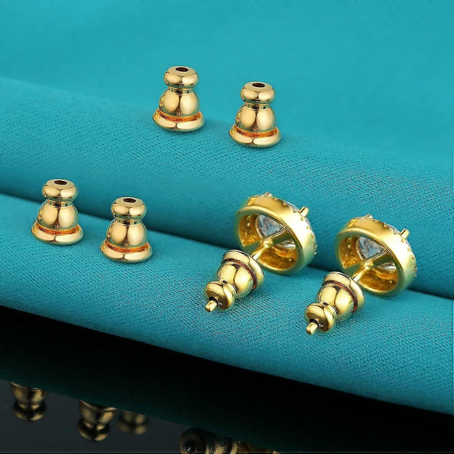 Earring Backs Replacements,14k Plated Gold Earrings Back for Studs