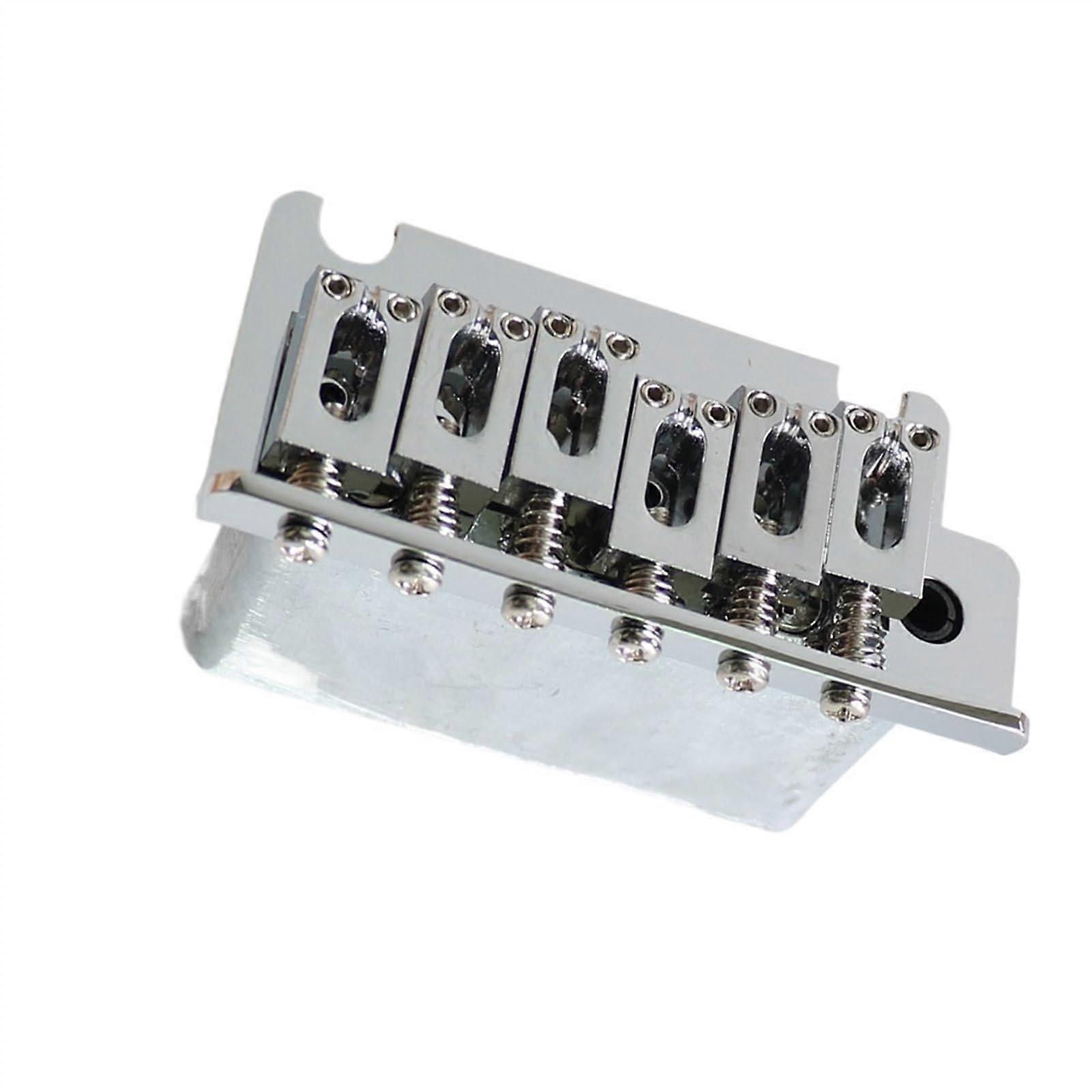 Electric Guitar Tremolo Bridge Kit Silver Double Fixed Replacement for Squier with Accessories