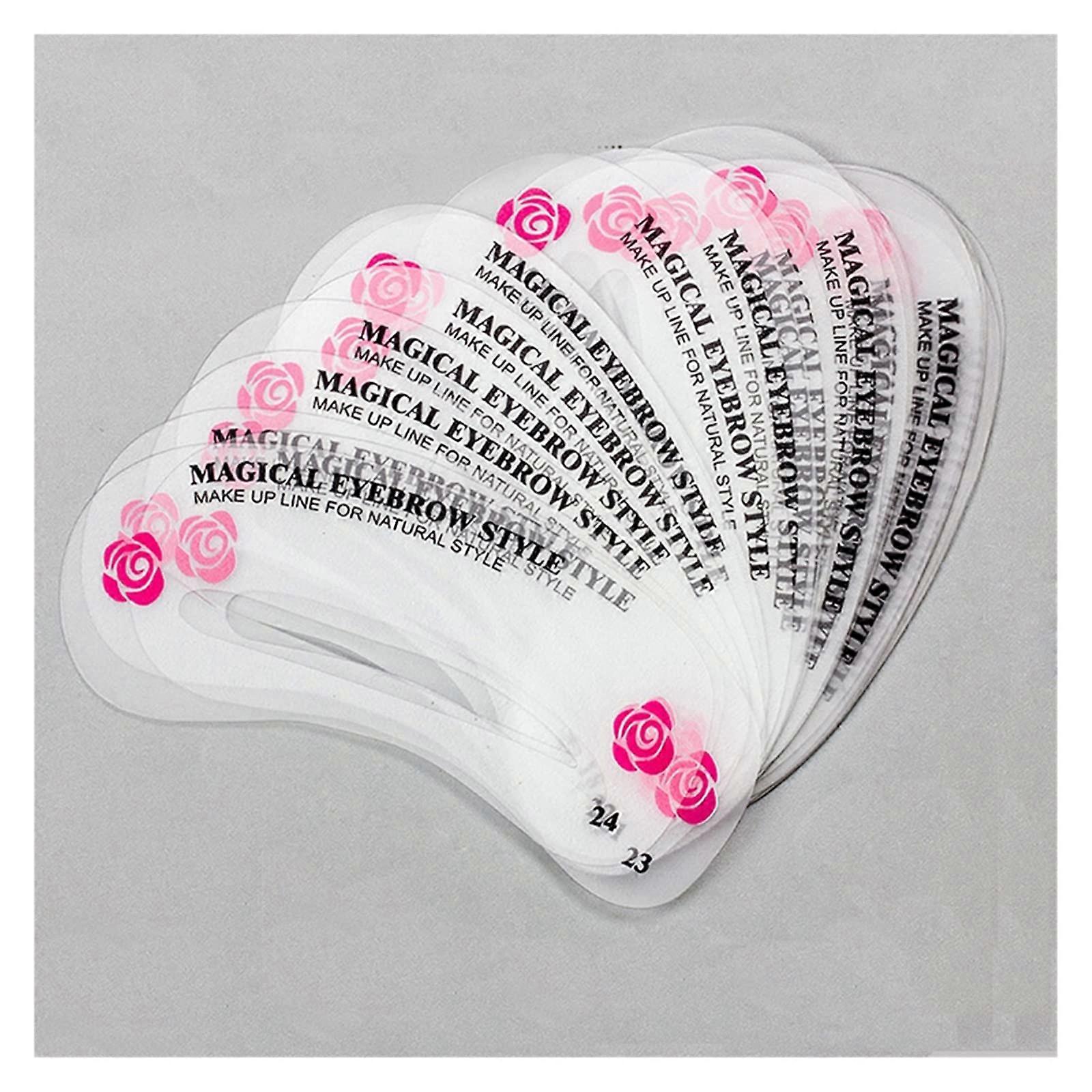24 Shape Reusable Eyebrow Stencil Set for Precision Brow Shaping and Makeup Grooming Template