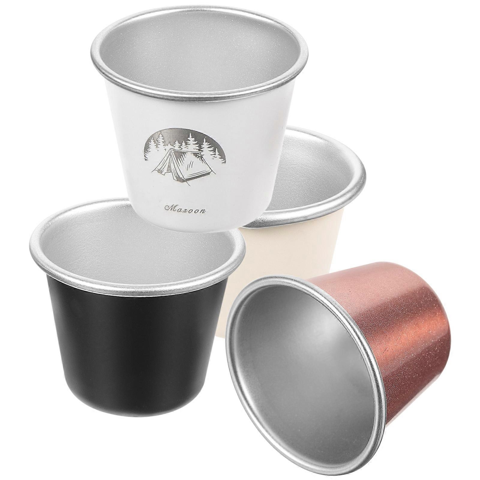 Multi-Function Stainless Steel Drink Cup for 4Pcs Convenient Household Use