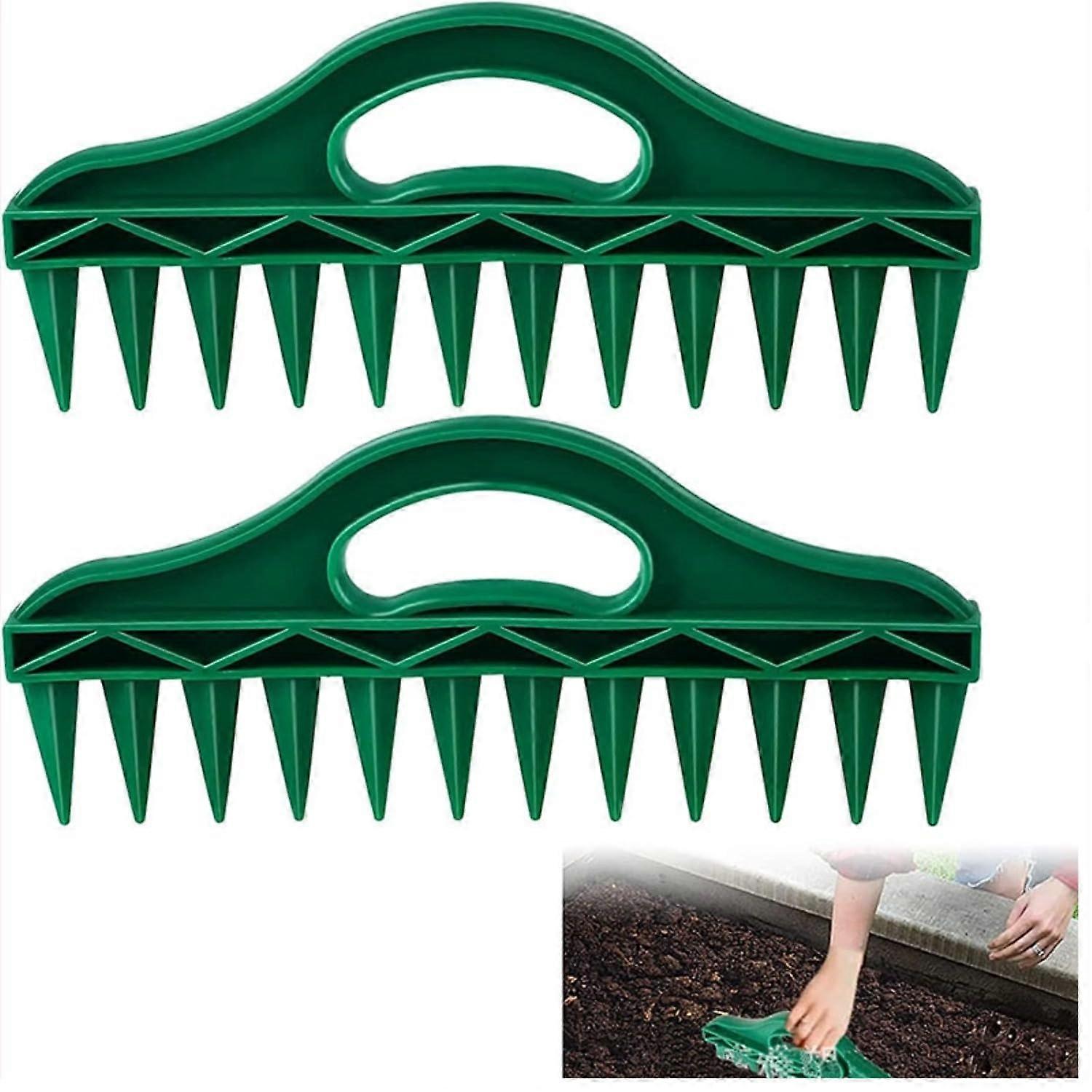 2PCS Seed Planter Tool with Garden Dibber for Precise Seed Placement and Vegetable Sowing